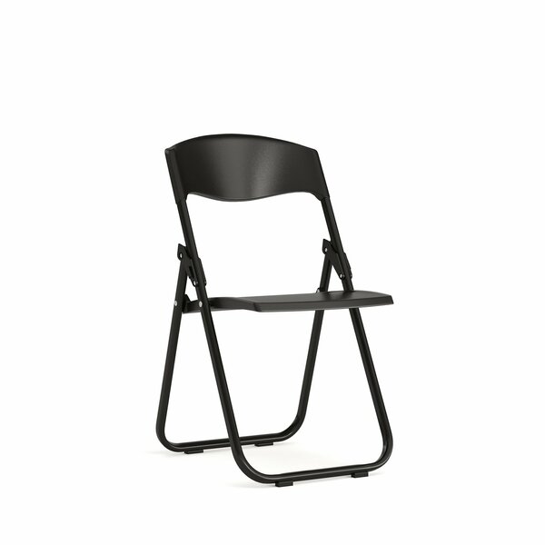 Flash Furniture Folding Chair, Plastic, Heavy Duty, Black RUT-I-BLACK-GG